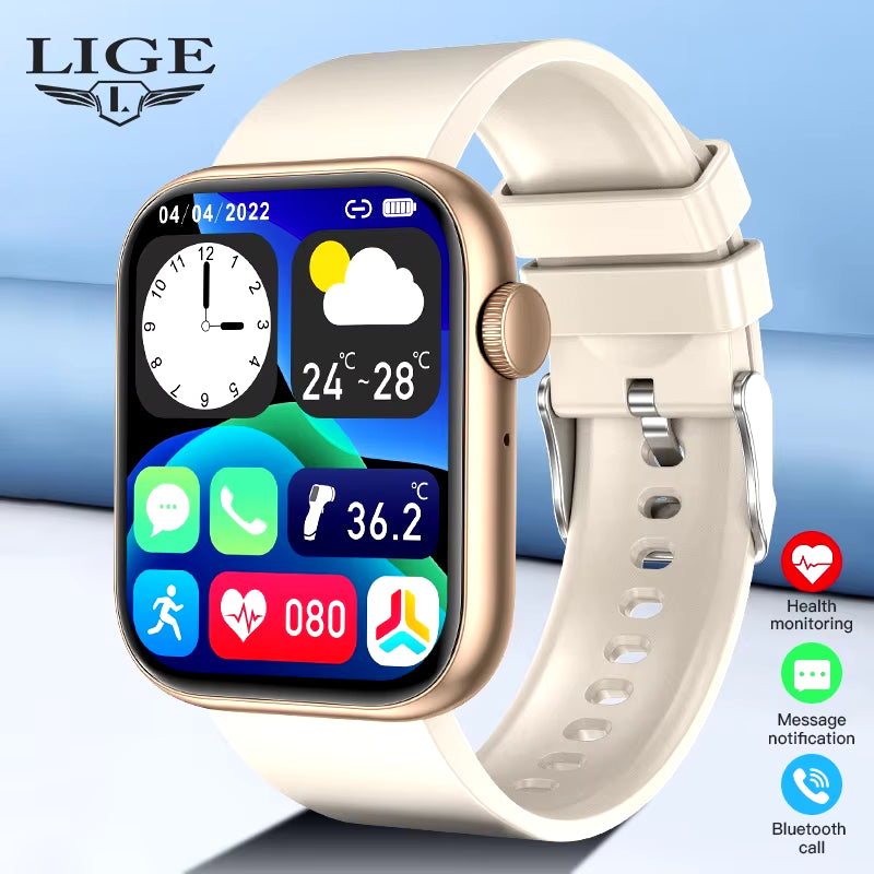 2025 Smart Watch with Wireless Charging, Bluetooth Calling, Fitness Tracking, and Customizable Watch Face for Men and Women