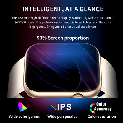 2025 Smart Watch with Wireless Charging, Bluetooth Calling, Fitness Tracking, and Customizable Watch Face for Men and Women