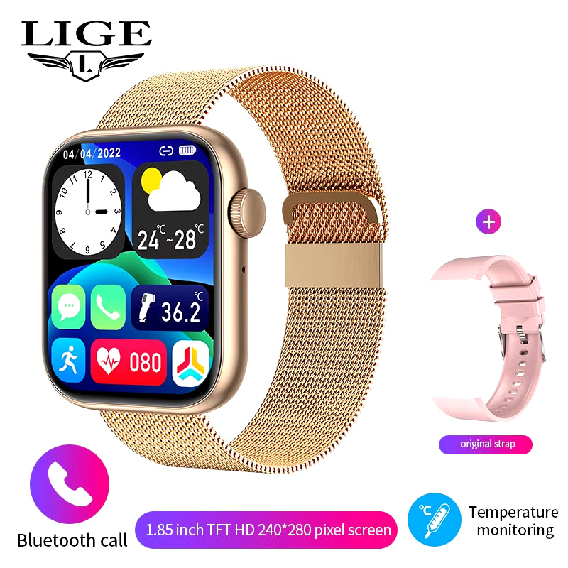 2025 Smart Watch with Wireless Charging, Bluetooth Calling, Fitness Tracking, and Customizable Watch Face for Men and Women
