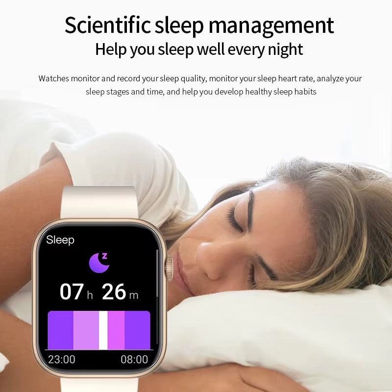 2025 Smart Watch with Wireless Charging, Bluetooth Calling, Fitness Tracking, and Customizable Watch Face for Men and Women
