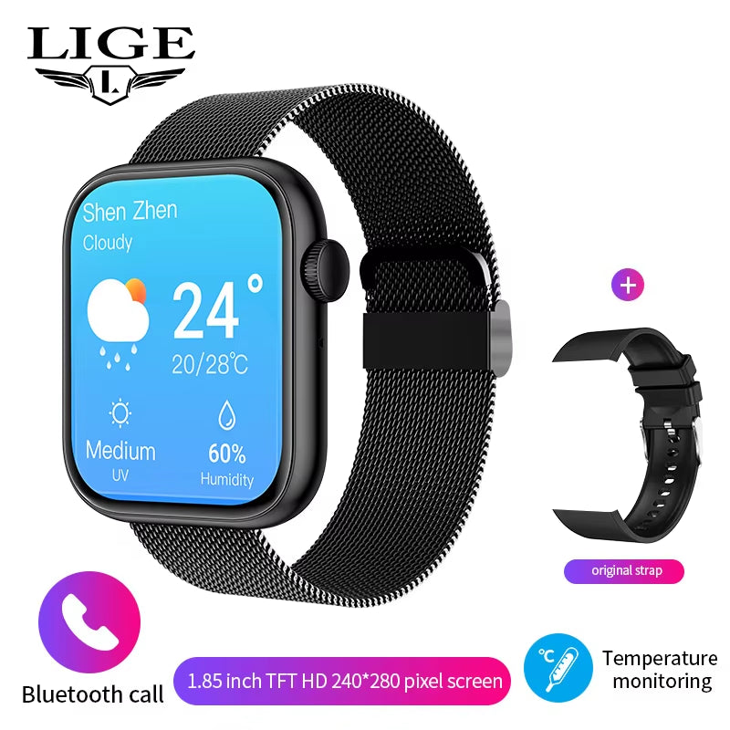 2025 Smart Watch with Wireless Charging, Bluetooth Calling, Fitness Tracking, and Customizable Watch Face for Men and Women